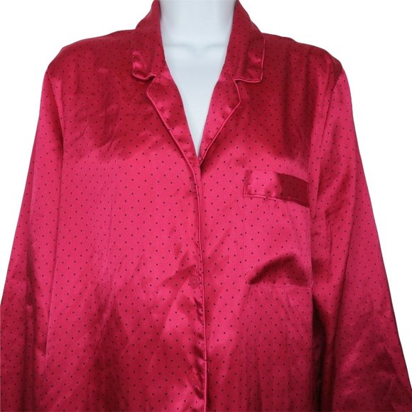 Vintage Morgan Taylor Intimates Pajamas Sleepshirt Nightgown M Pink Polka Dot - Picture 2 of 10